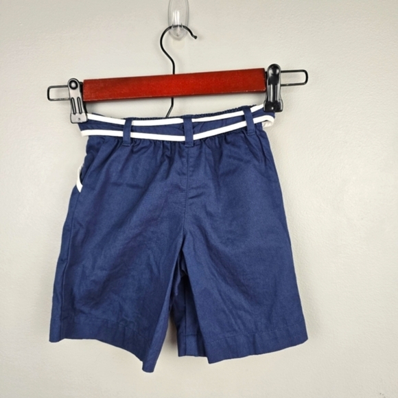 JANIE AND JACK Baby Girl Wide Leg Pants Navy White Toddler 12-18 Months Sailor - Picture 2 of 10